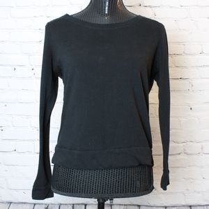 Forever 21 Black Lace Back Sweatshirt (M)